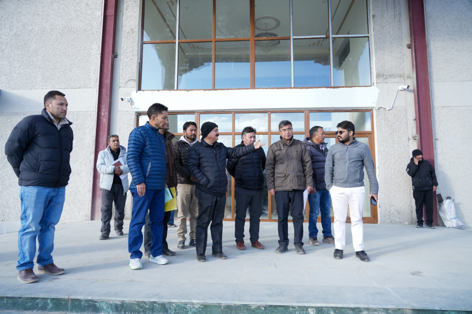 Chief Secretary Dr. Pawan Kotwal inspects key development projects in Leh