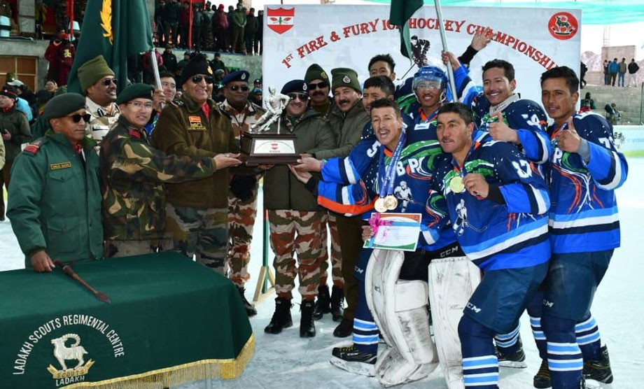 Indo Tibetan Border Police wins Fire & Fury Corps Ice Hockey Championship
