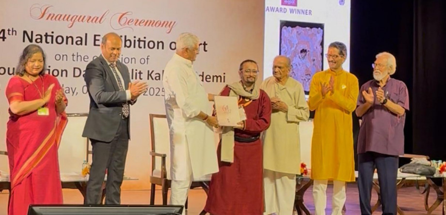 Artist Skarma Sonam Tashi wins National Award at 64th National Exhibition of Art