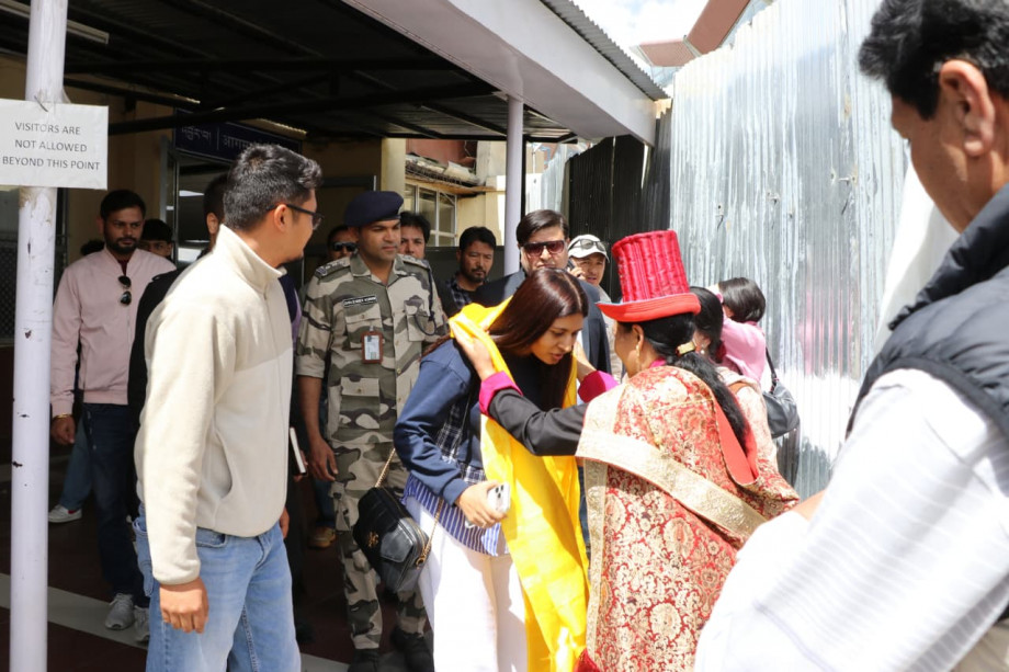 Union Minister Raksha Khadse arrives in Leh for Viksit Vibrant Villages Programme