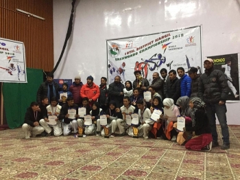 Over 100 players participate in 10th District Kargil Taekwondo Championship