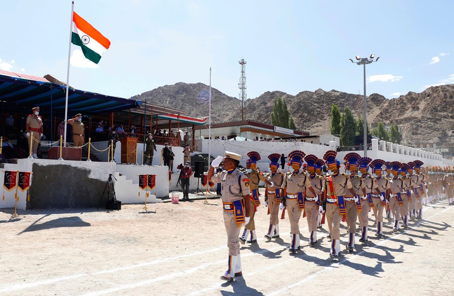 75th Independence day: Full dress rehearsal held at Polo Ground, Leh