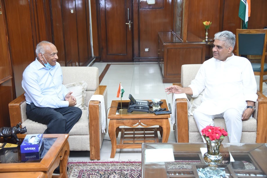 LG Mathur meets Minister of Labour and Environment