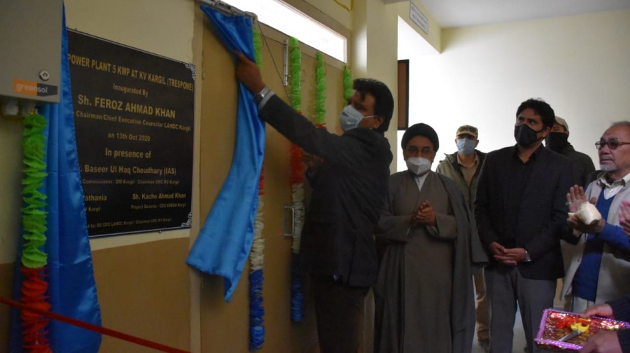 CEC, Kargil inaugurates 5KV capacity solar plant at Kendriya Vidyalaya