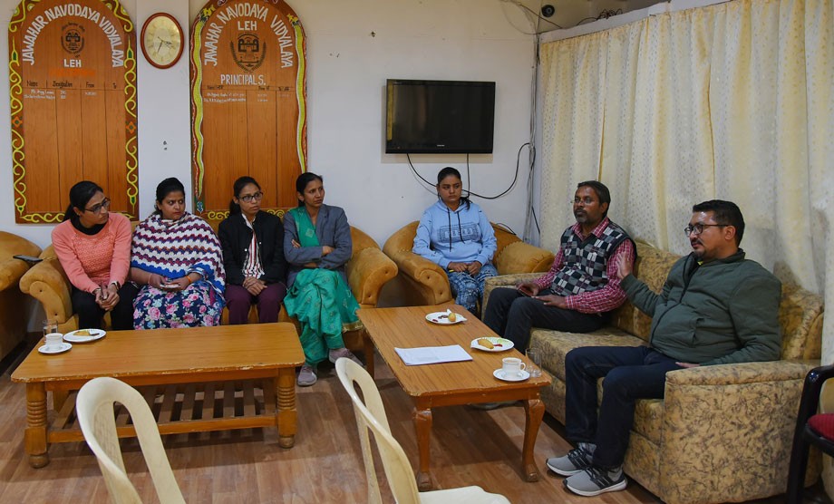 ADC, Leh, meets JNV school administration