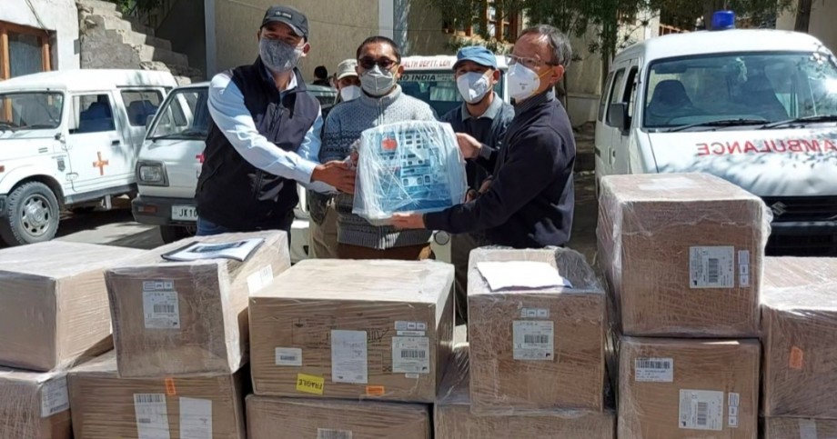 Action COVID-19 team donates 7 portable ventilators to SNM hospital, Leh