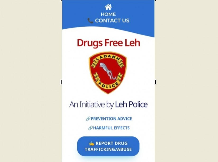 District Police, Leh introduces drug abuse reporting web portal 