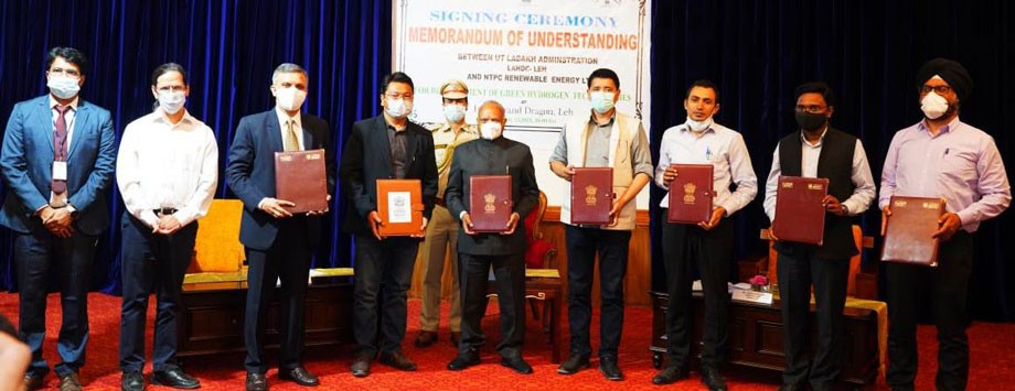 Ladakh Administration signs Green Hydrogen Generation Pilot Project MoU with NTPC