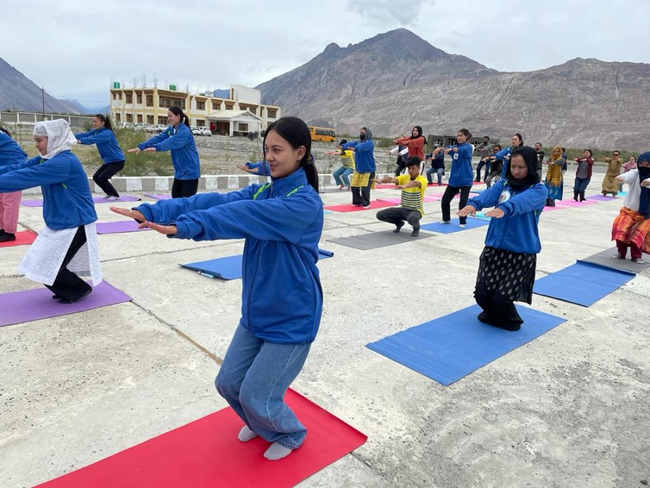 Govt. Degree College Khaltse, Nubra celebrates 8th International Yoga Day