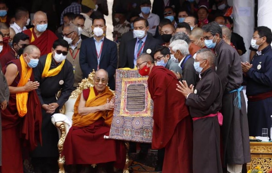 HH Dalai Lama honoured with 6th Ladakh dPal rNgam Duston award