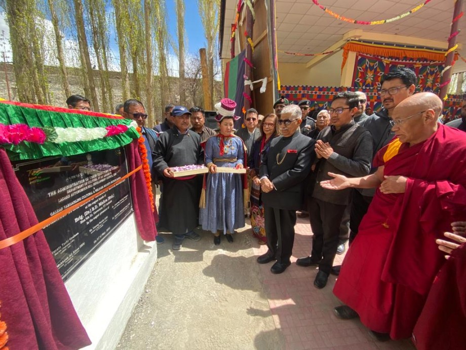 L-G lays foundation stone of Spituk monastery