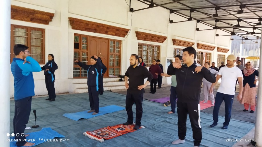 Khaltse sub-division observes 9th International Yoga Day 