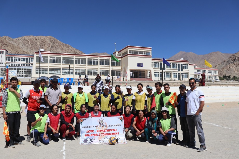 Ladakh University inter-department volleyball tournament concludes
