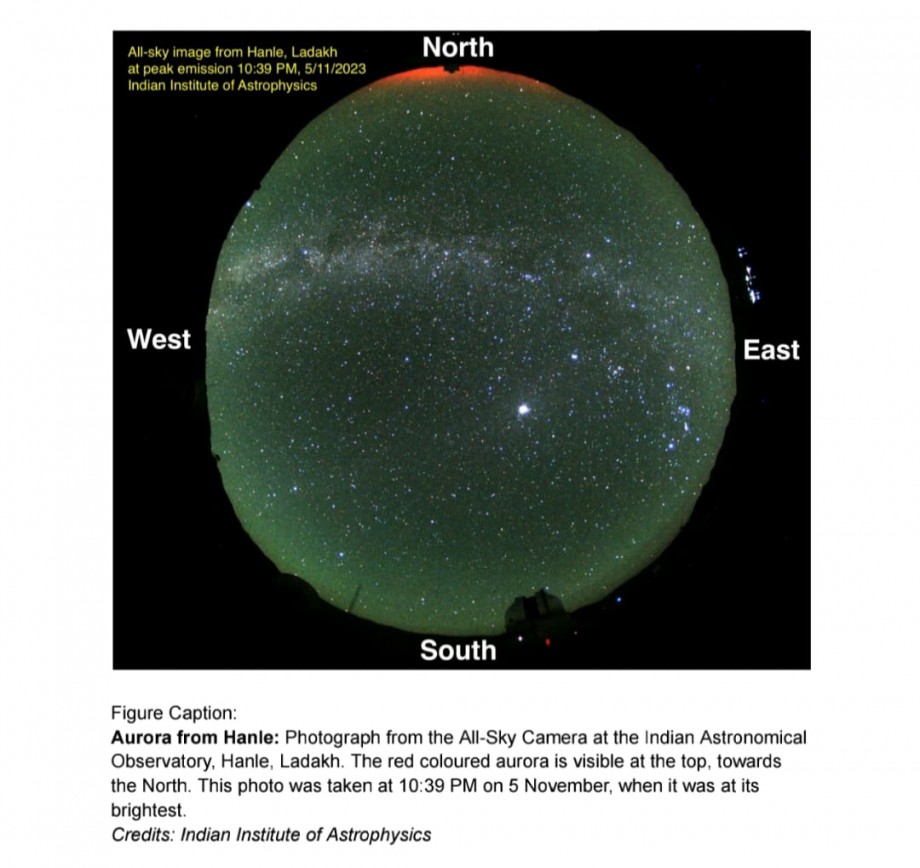 Auroral activity seen at Hanle &Merak 