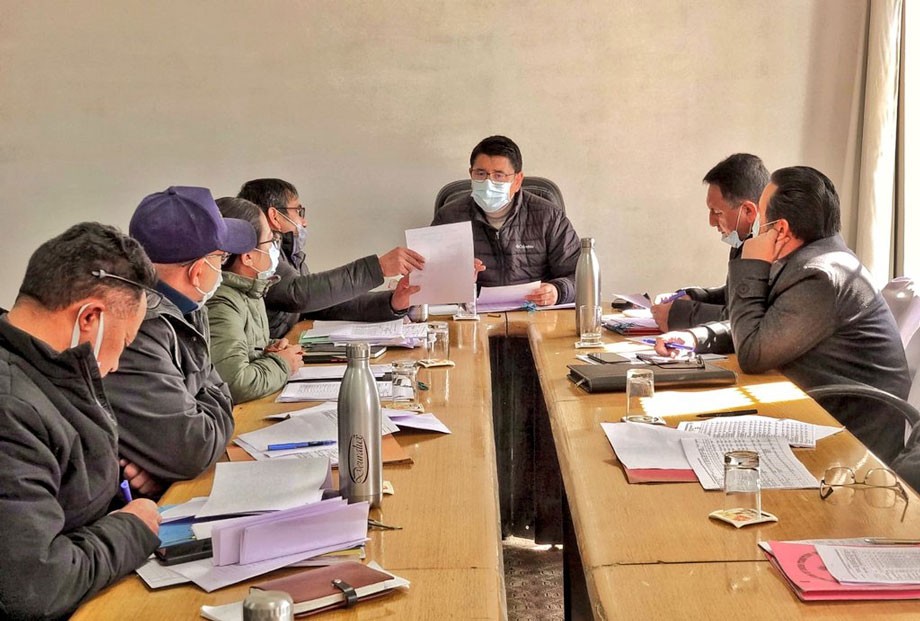 CEC, Leh, reviews progress of Works sector under CAPEX Budget 2021-22