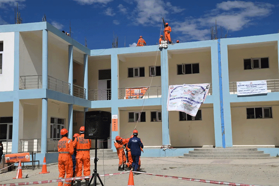 Mock drill on disaster management held at GDC Kargil
