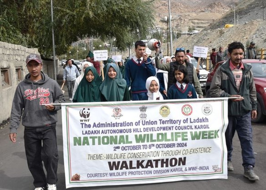 WWF India and Kargil Wildlife Division organise rally to raise awareness on conservation