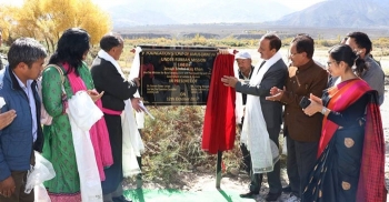 Foundation-stones laid for &#039;Urban Cluster&#039; at Spituk, and amusement park at Choglamsar