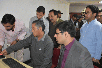 Biometric attendance system introduced in Kargil DC office complex