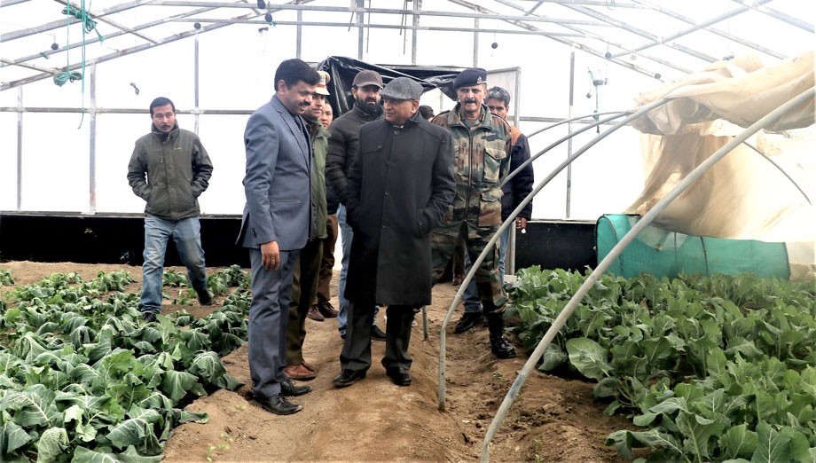 R K Mathur visits DIHAR Leh