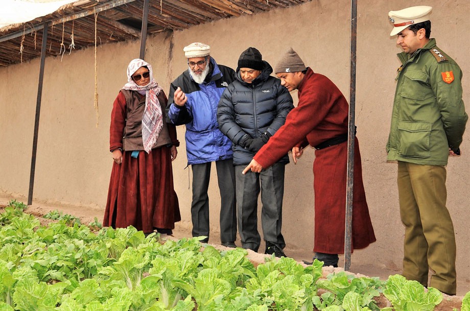 R K Mathur visits SKUAST-K, Leh