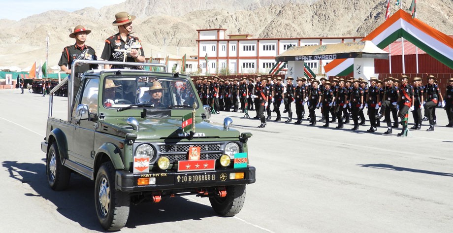 Passing out parade; 207young recruits of Ladakh Scouts takes oath