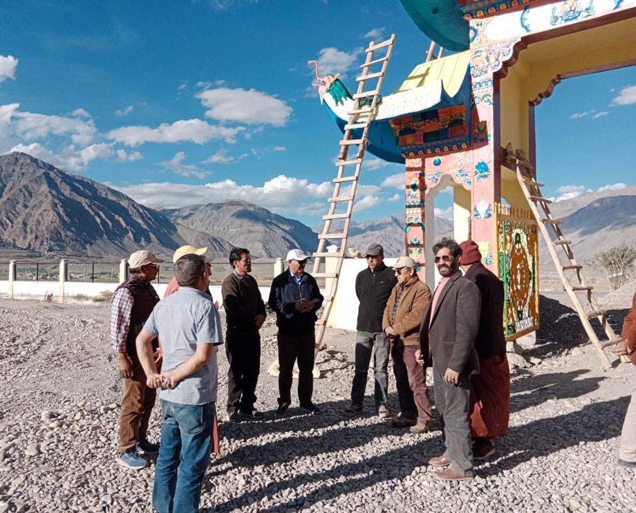 ADC Kargil inspects ongoing renovation works at Duzin Photang Zanskar