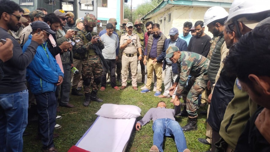 Extensive earthquake mock drill conducted in Drass to enhance community preparedness