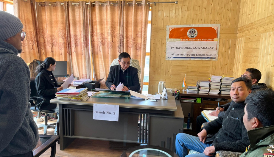 724 cases taken up, 532 resolved in Ladakh’s National Lok Adalat