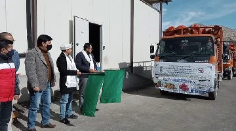 First consignment of fresh vegetable supply flagged off