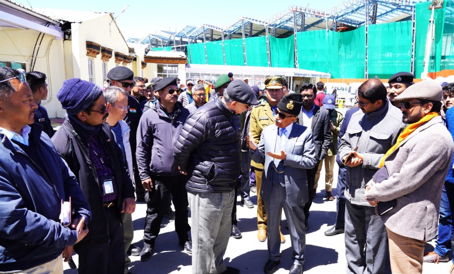 L-G inspects ongoing preparatory works for Y20 Pre-Summit to be held 