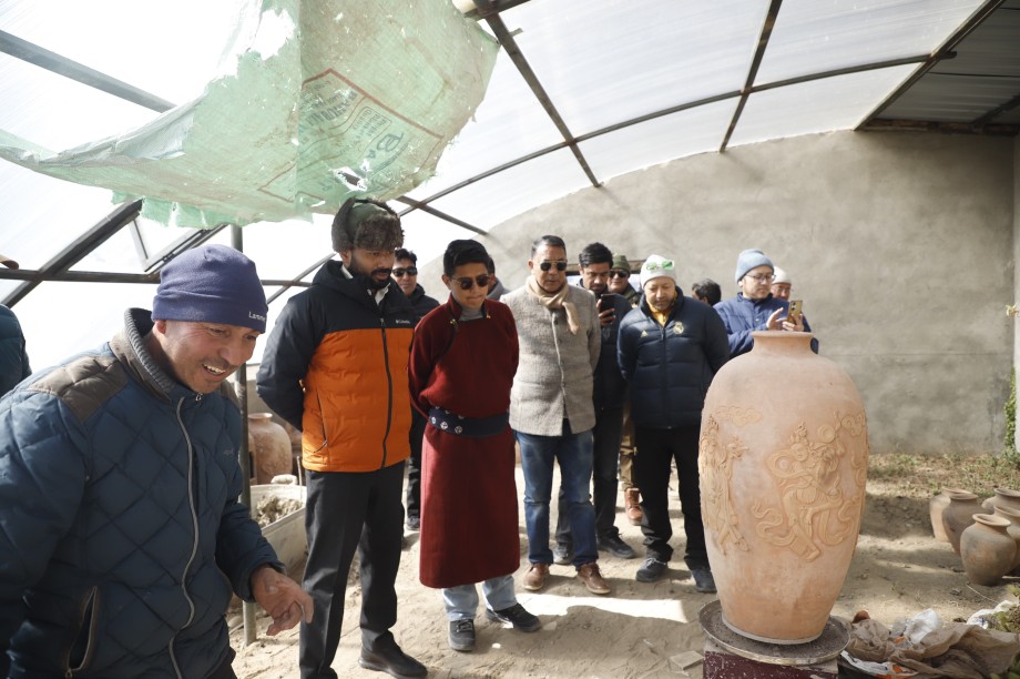 DC Santosh Sukhadeve tours Likir: Focus on education, local artisans, and development projects